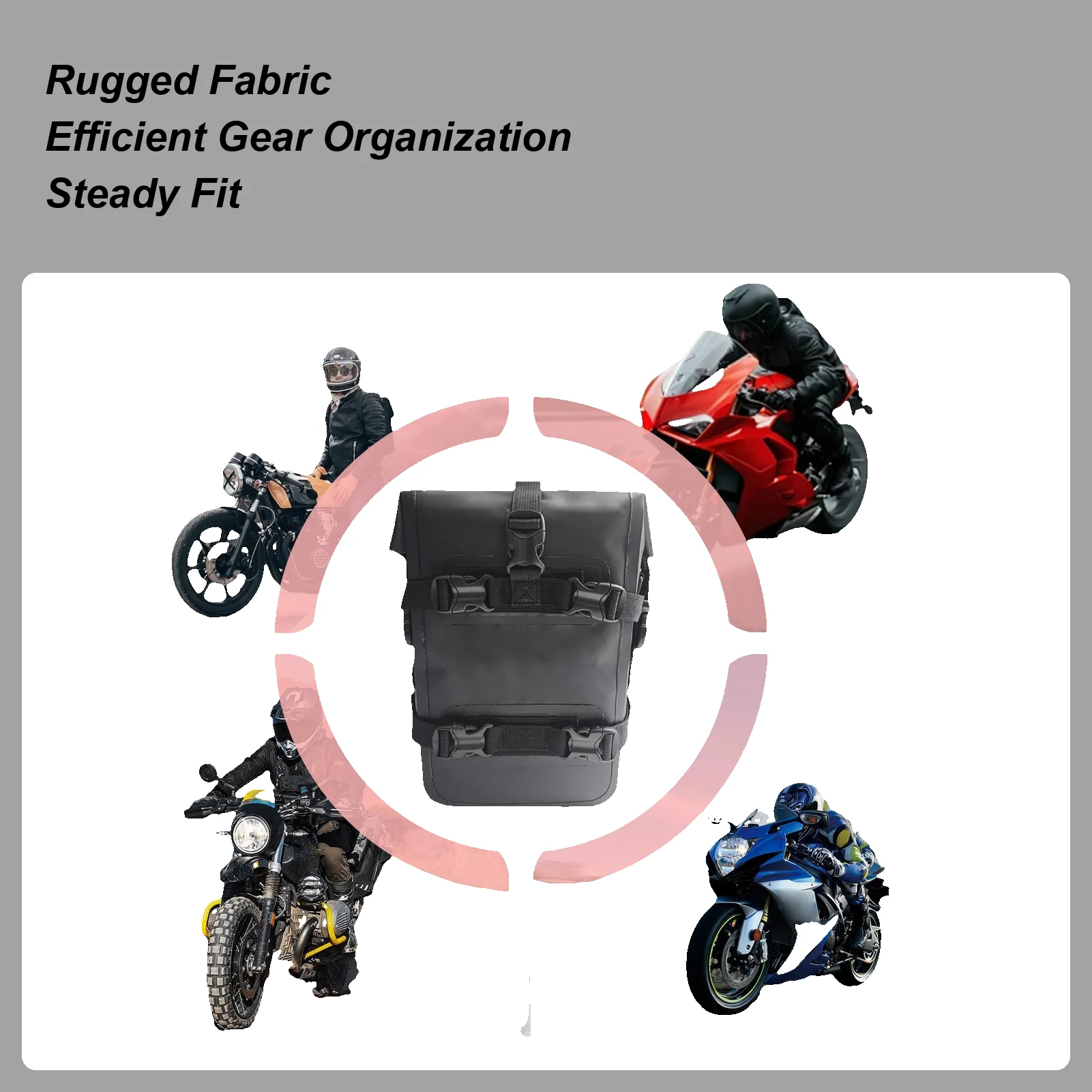 Motorcycle Bumper Bag Waterproof Backpack Saddle Bag For Long Distance Touring Daily Commuting Outdoor Adventure Road Trip