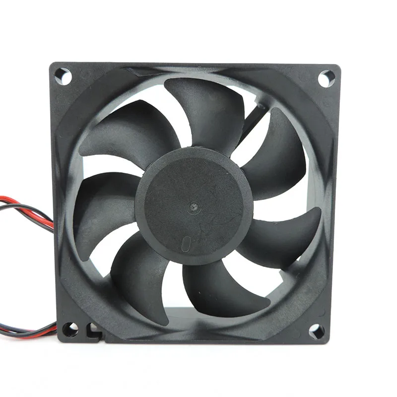2pin dc 80mm 80x80x25mm wentylator chłodzący 8cm 5V/12V/24V DC bezszczotkowy wentylator chłodnicy chłodzący 8025 tuleja wentylator olejowy DC12v DC 5v — zdjęcie 6