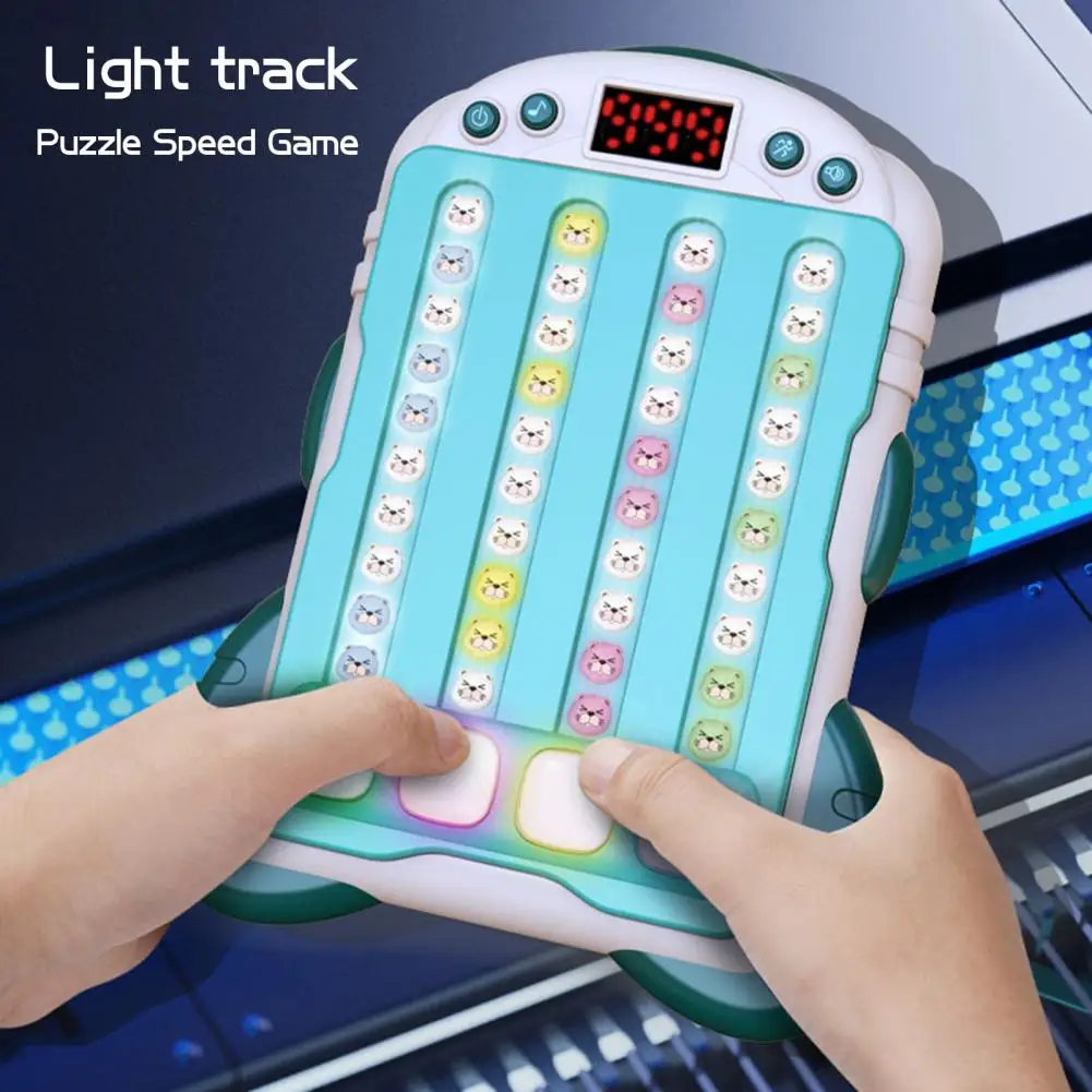 Jogo de ritmo de impulso rápido console de jogo musical portátil com luzes led para crianças adultos alívio do estresse brinquedo eletrônico com correspondência