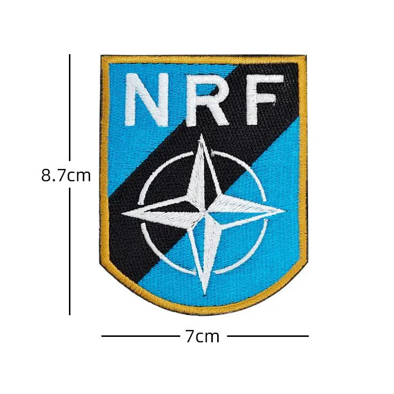New Military Fan Nato-otan NATO Flag Armband 3D Embroidery Patch Isaf Tactical Reflective Custom Backpack Hook and Loop Patch