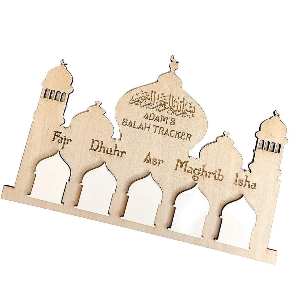 

Wooden Castle Calendar Reusable Home Office Decoration Countdown Wall Hanging Eid Festive Ramadan Advent Calendars
