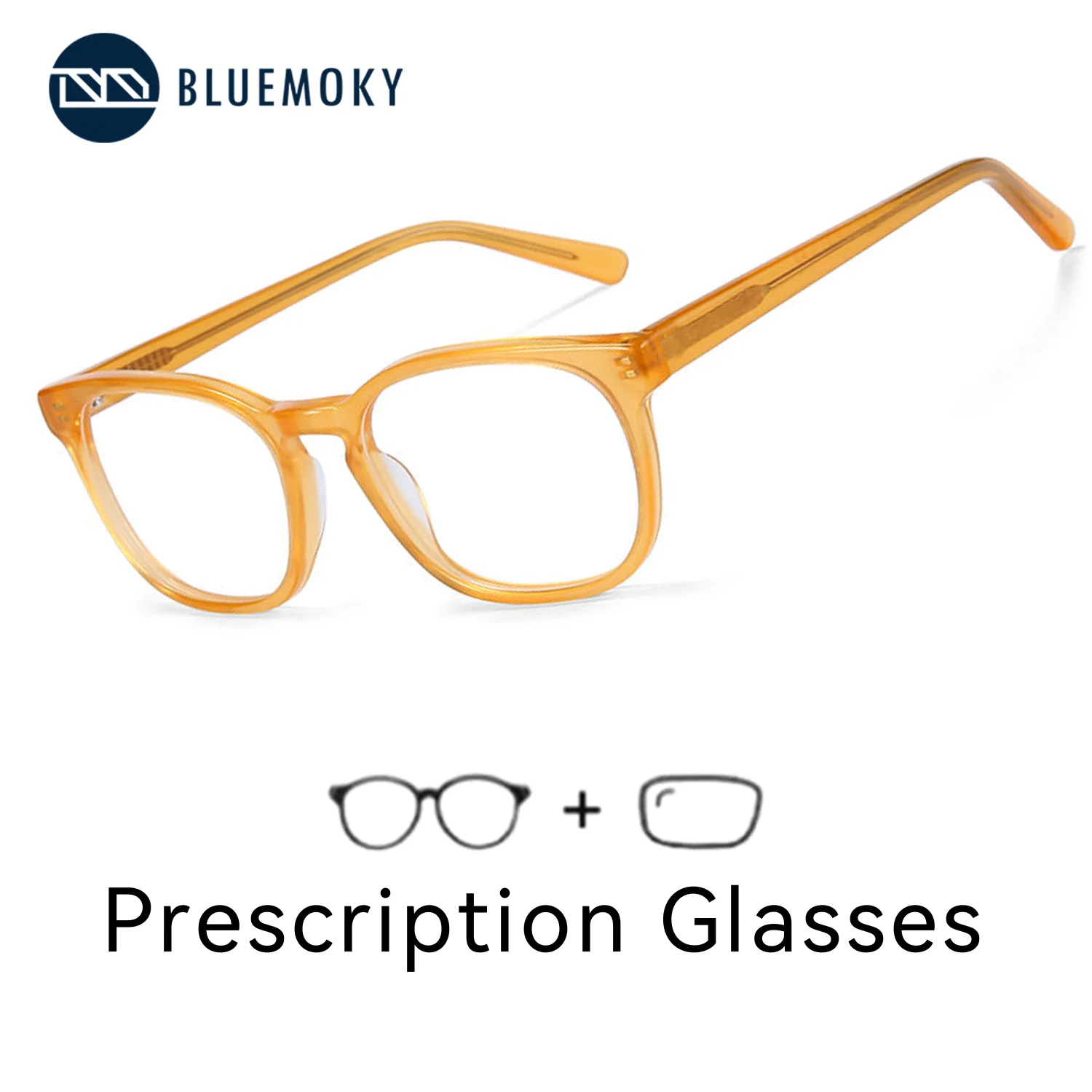 

BLUEMOKY XS Size Fashion Rectangle Prescription Eyeglasses For Men Women Anti Blue Light Myopia Progressive Optical Lenses