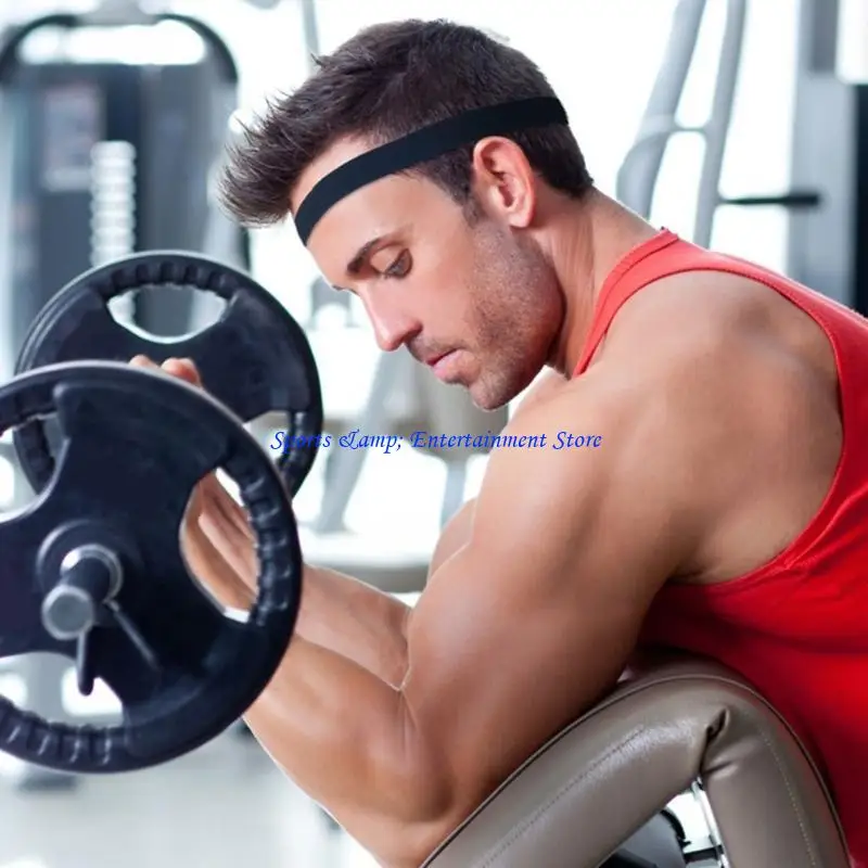 

G7NF Thin Non-Slip Elastic Sport Headbands Yoga Hair Bands with Non-Slip Silicone Grip Exercise Hair Sweatbands for Men Women