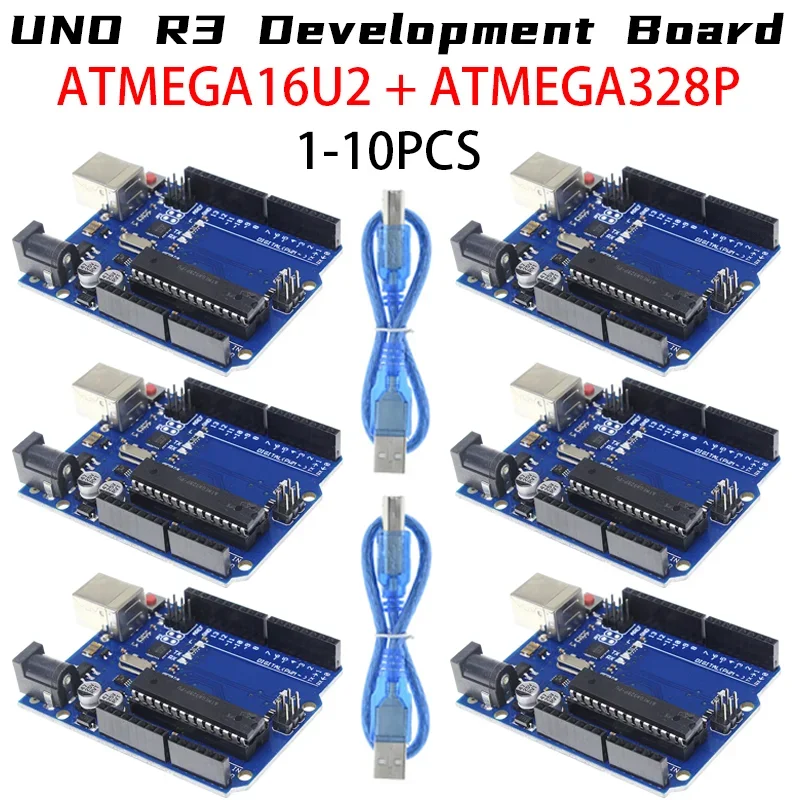 UNO R3 ATMEGA16U2 / UNO+WiFi R3 ATMEGA328P Chip For Arduino with Cable UNO R3 Development Board