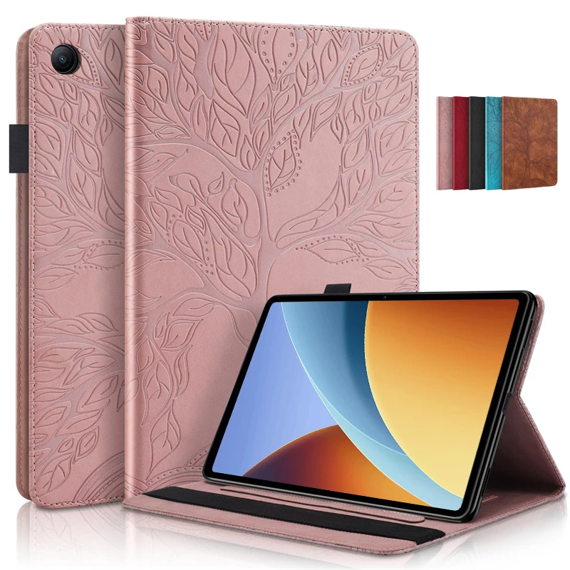 Funda For Redmi Pad 2 9 7 Case Cover Embossed Tree Flip Wallet Stand Tablet Cover For Poco Pad C1 / Redmi Pad 2 9.7 inch Case