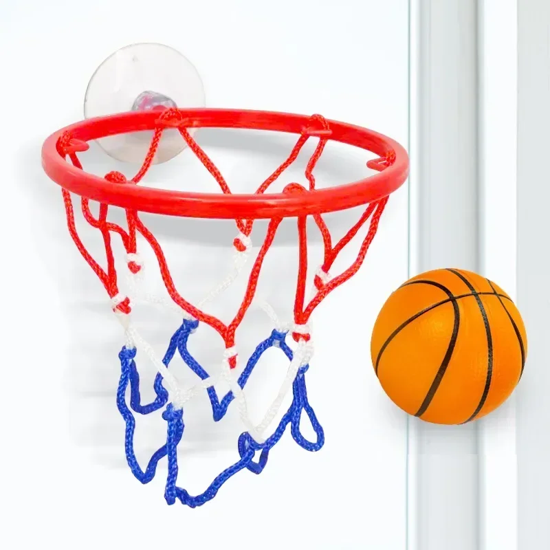 

6cm Mini Portable Funny Basketball Hoop Toys Kit Home Basketball Fans Sports Game Decompression Ball Set for Children Adults