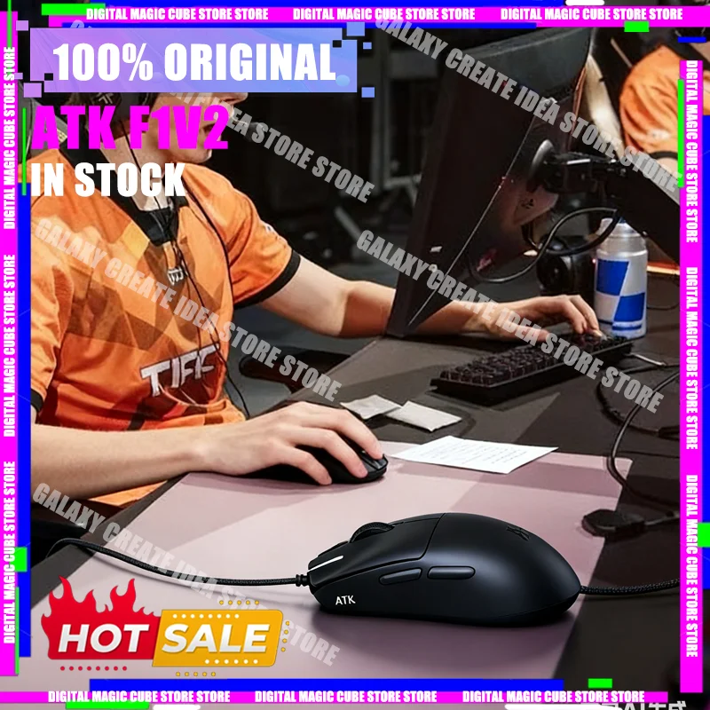

NEW ATK F1V2 PAW 3950 Wireless Gaming Mouse 3mode Ultra Double 8k 44g Lightweight E-sports Mouse Ergonomics Custom Accessory