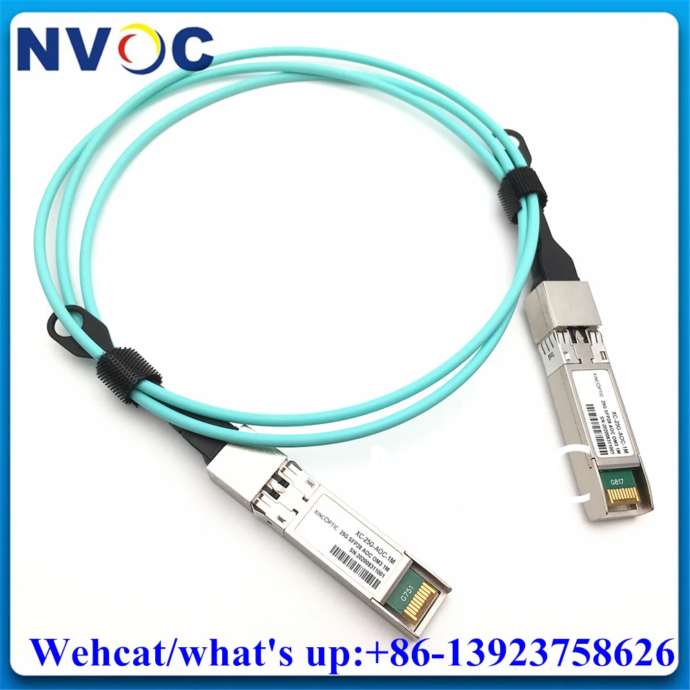 

2Pcs/Lot 25Gbps SFP28 AOC Multimode Fiber Cable 1M 3M 25G MM 50/125 OM3-150 1Meter 2Meter SFP Module Active Optic