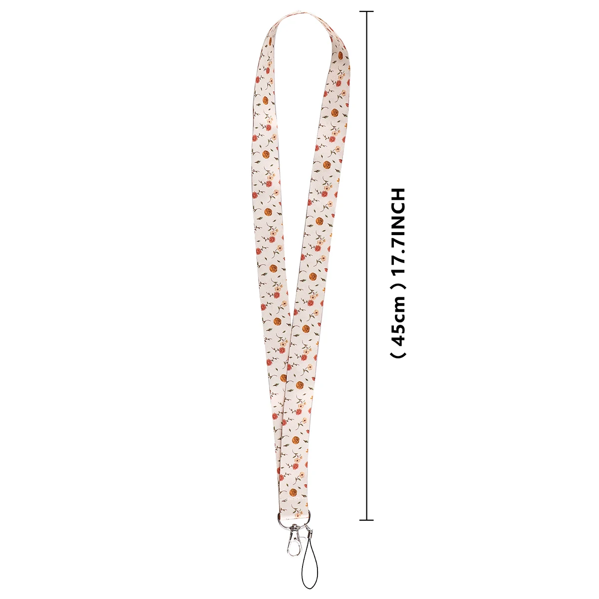 Butterfly Flowers Pattern Neck Strap Keychain Badge Holder ID Card Pass Hang Rope Lariat Lanyard for Key Rings Accessories