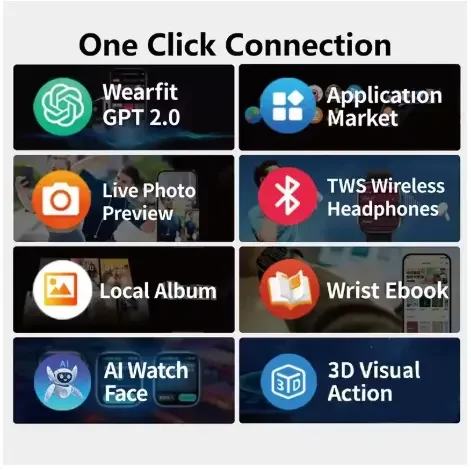 TJXL-2025 Smart Watch HK10 Pro Max+ Ultra Mini AMOLED AOD BT Call AI Assistant 2GB ROM Local Music Sport Tracker 2 Straps Andr - Image 4