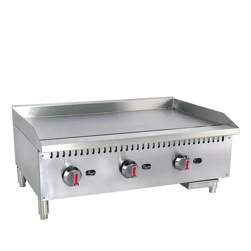 

Commercial Kitchen Equipment 36 Tabletop Gas Flat Top Burger Grill