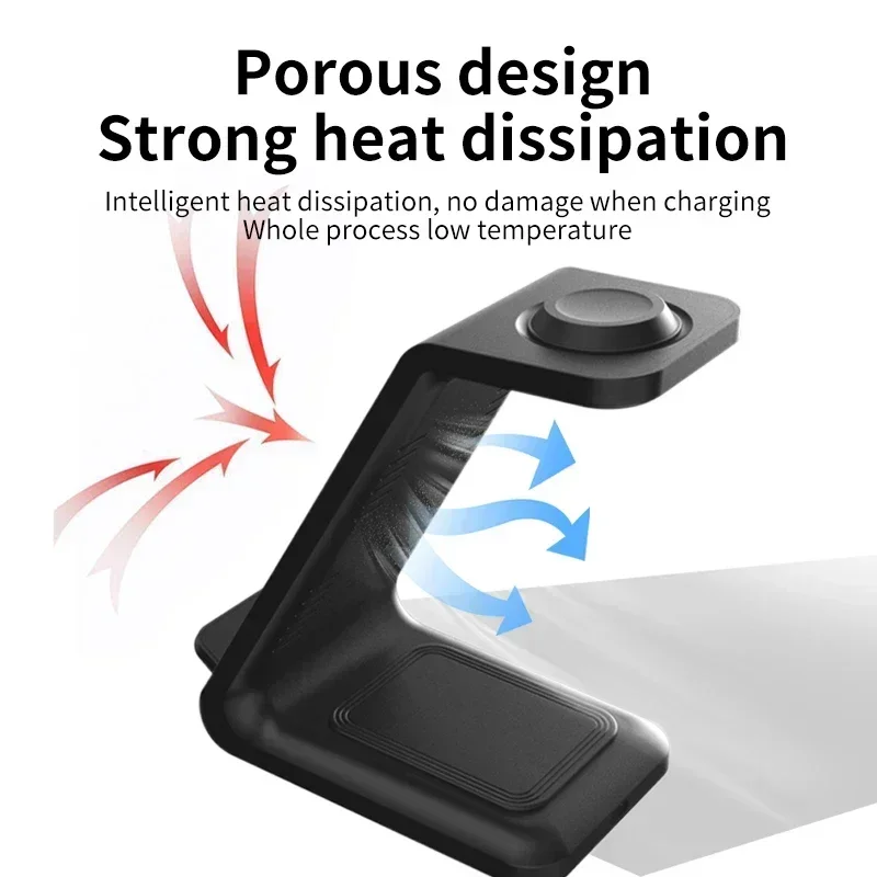 VIKEFON 3 in 1 Wireless Charger Stand For Samsung S23 S22 Phones Galaxy  Watch 7 8 9 Airpods Pro Fast Charging Dock Station