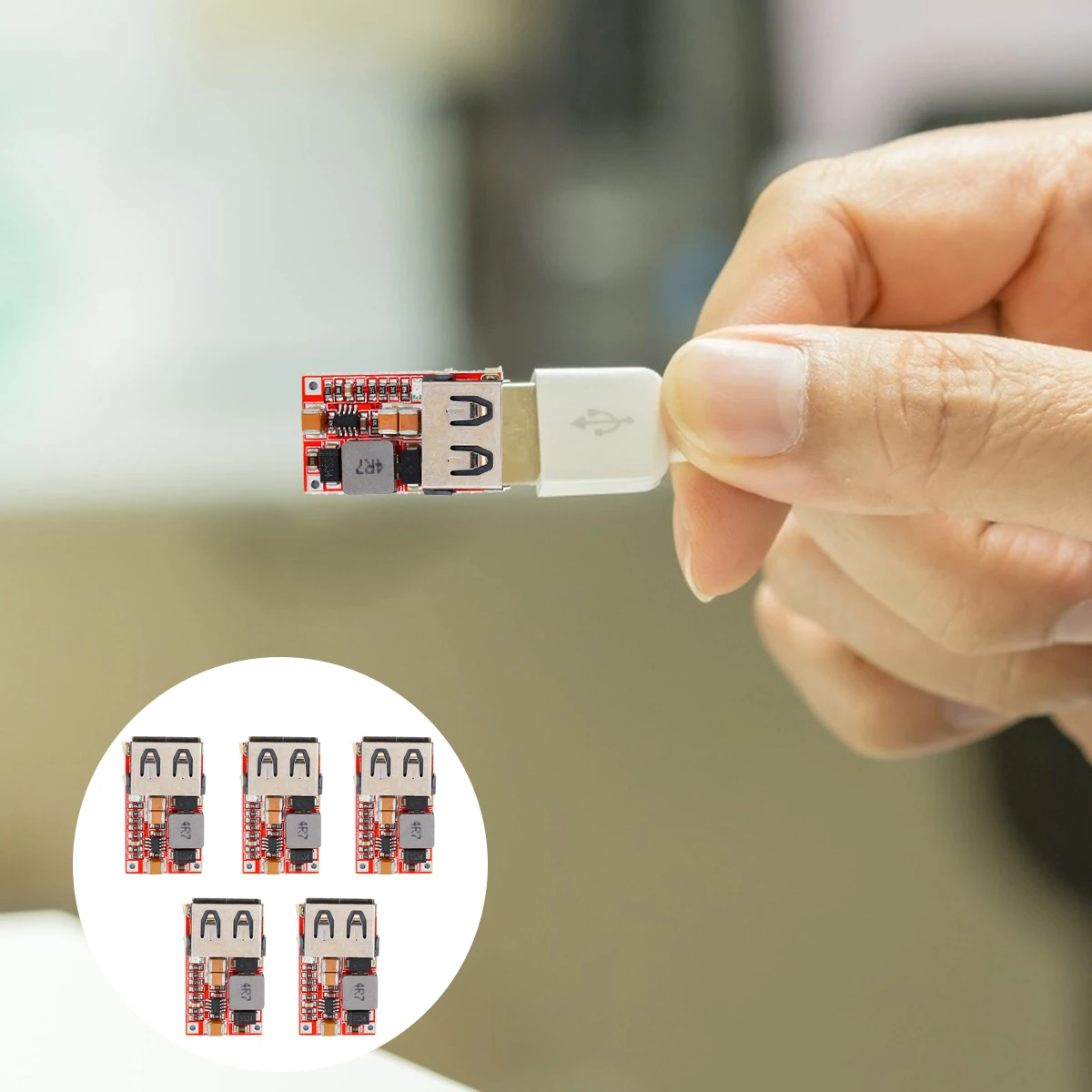 

5 Pcs Adjustable Module Travel Voltage Regulator Board Pcb DC-DC Down