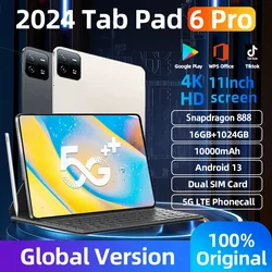 New Global Version Original Pad 6 Pro Tablets PC Snapdragon 888 10000mAh Android 13 11 inch 16GB+1024GB 5G HD 4K Screen WIFI Mi