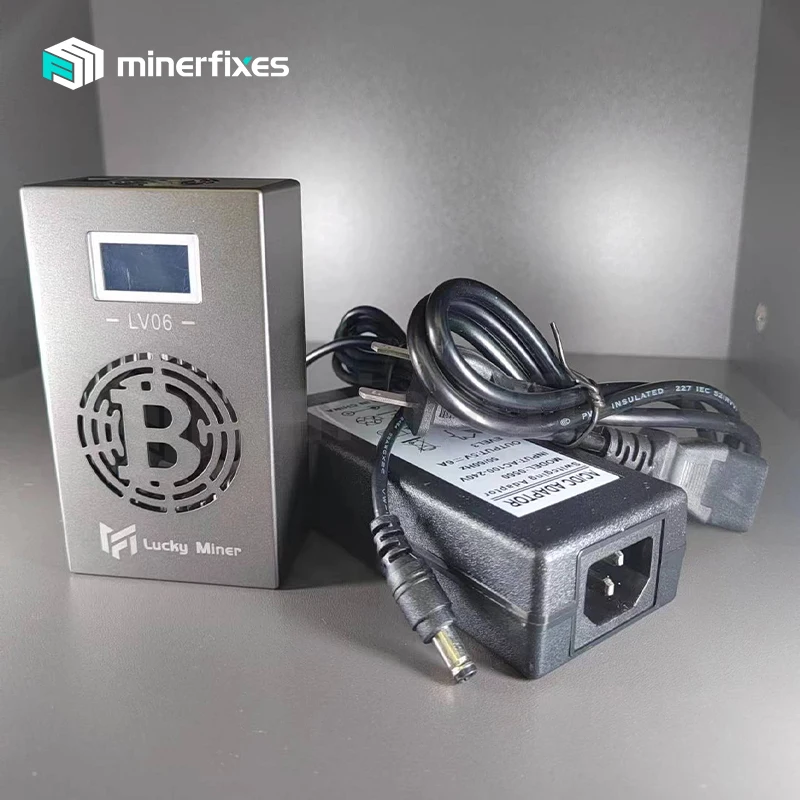 Bitcoin Miner Lucky Miner V6 500 G/s Met Bm1366 Asic Chip Bch Bsv Btc Solo Miner Lv6 Bevat Tutorial En After-Sales Begeleiding