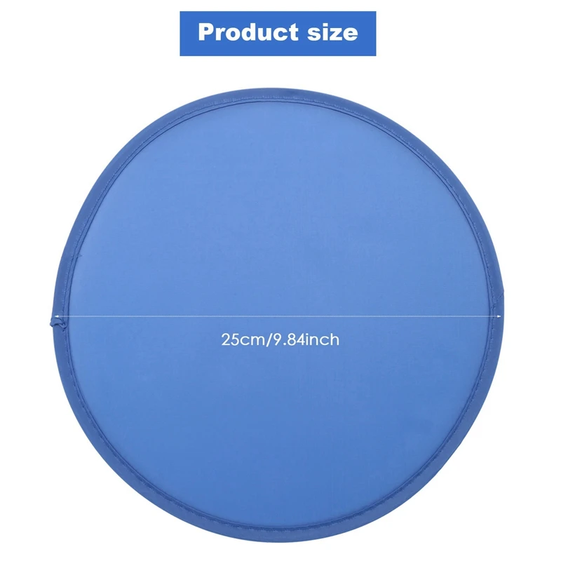 5X Foldable Round Fan-Blue