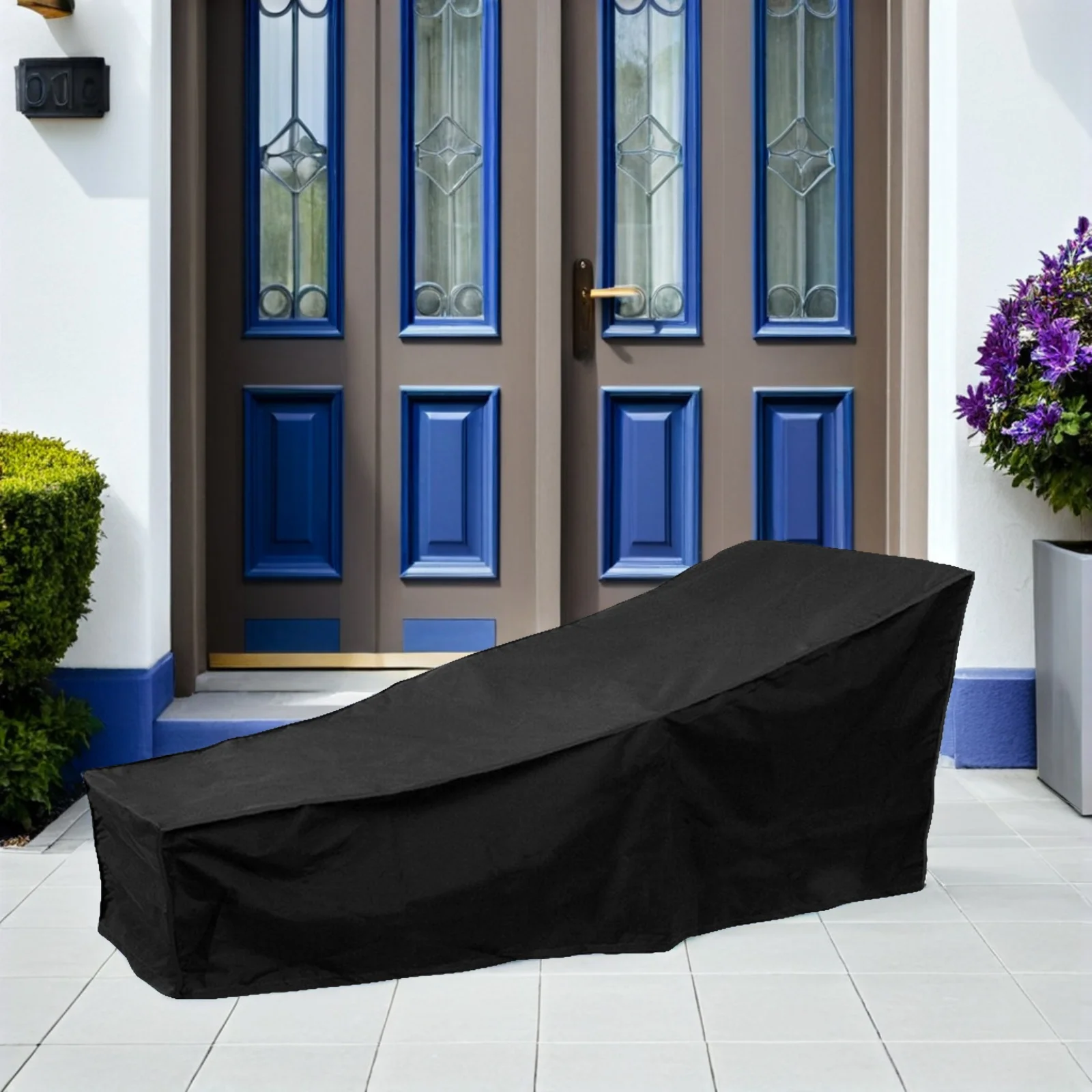 Capa impermeável para cadeira ao ar livre, protetor de móveis para pátio, durável, resistente a rasgos, fácil lavagem, dobrável, cordão forte, design