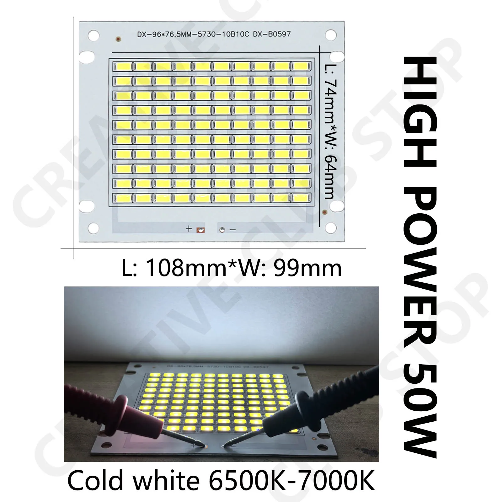 LED Lamp Chips 50W 100W 200W SMD Bulb High Lumen 5730 17*34mil Lamp Beads DC30-33V For Flood Light Street Lamp Outdoor Lighting