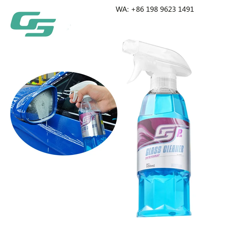 

Quick Drying Glass Cleaner Spray, Streak Free Transparent Liquid for Auto Windshield Daily Maintenance
