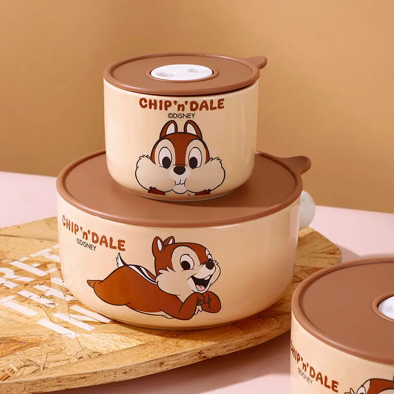 Disney Chip Dale Fashionable Cute Creative Cartoon Pattern High Temperature Resistant Ceramic Large Capacity Fresh Lunch Box