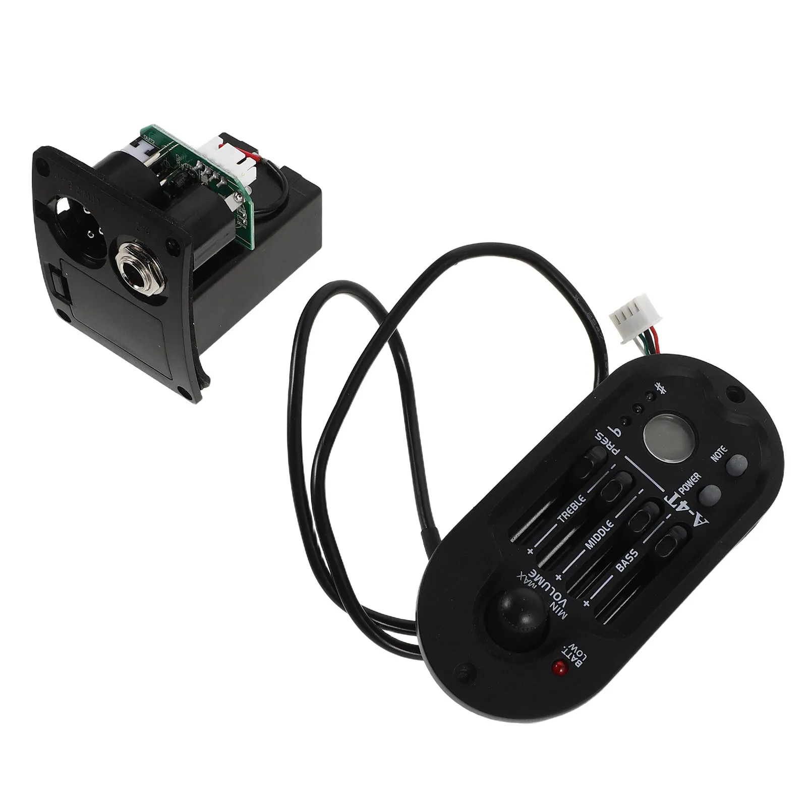 

Комплект: система предусилителя для акустической гитары с 4-полосным эквалайзером, электронным тюнером и ЖК-экраном, усилитель для акустической/электрогитары