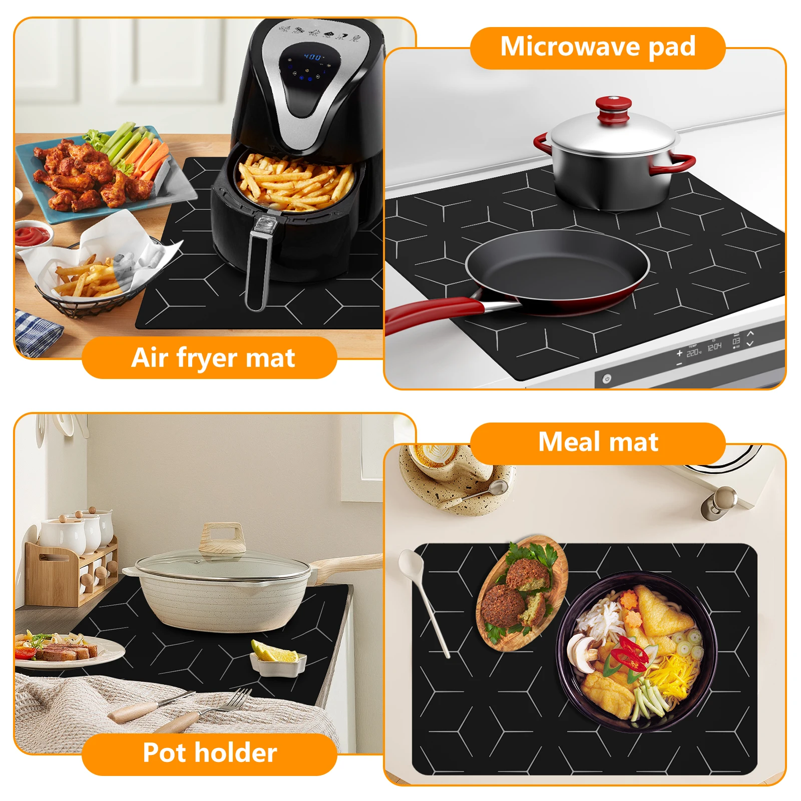 Induction Hob Protector Mat Silicone Cooktop Mat Fireproof Protection Induction Baking Plate Protector Kitchen Accessories