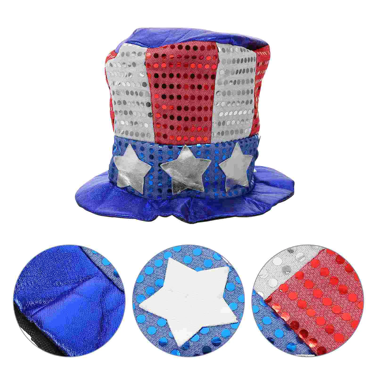 

Independence Day Flag Cap Headwear Caps for Men Patriotic Top-Hat 4th of July Decor American National Clothing