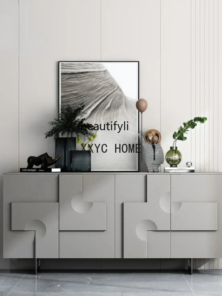 Nordic Meal Tea Cabinet Post-Modern Minimalist Cupboard Living Room Locker Paint Side Cabinet