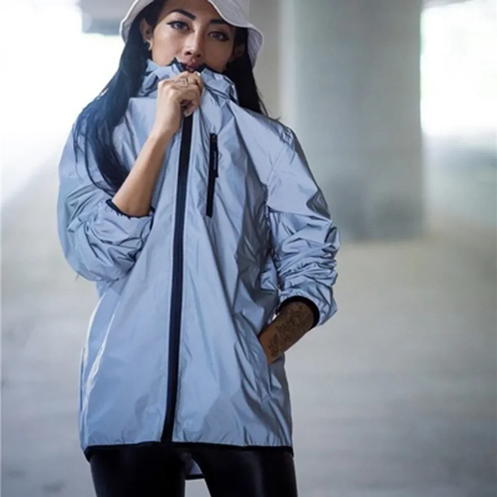 

DurablePopular Men's And Women's Reflective Trench Coat Sunscreen And Windproof Casual Sports Jacket Labor Protection Clothing