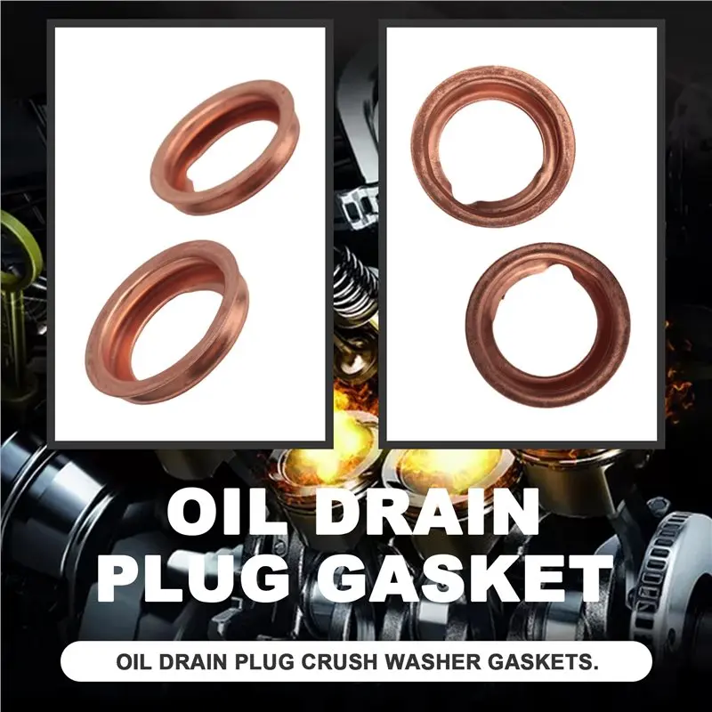 A09E-50Pcs Engine Oil Drain Plug Seal Washer Gasket Rings For Infiniti Nissan 1102601M02