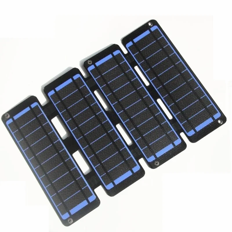 50W 5V Dual USB Foldable Solar Panel ETFE Waterproof Solar Charger Portable Mobile Power for Outdoor Camping Hiking