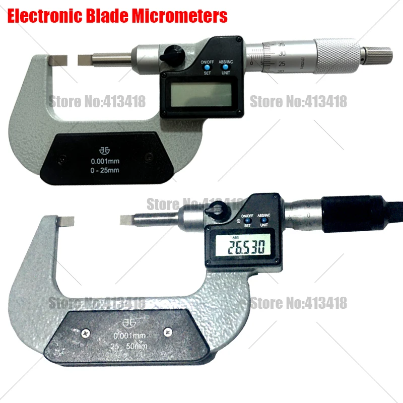 Micrômetros eletrônicos Bblade XIBEI 0-25mm 25-50mm IP65 micrômetro digital à prova d'água medição rápida 50-75mm 100-125mm
