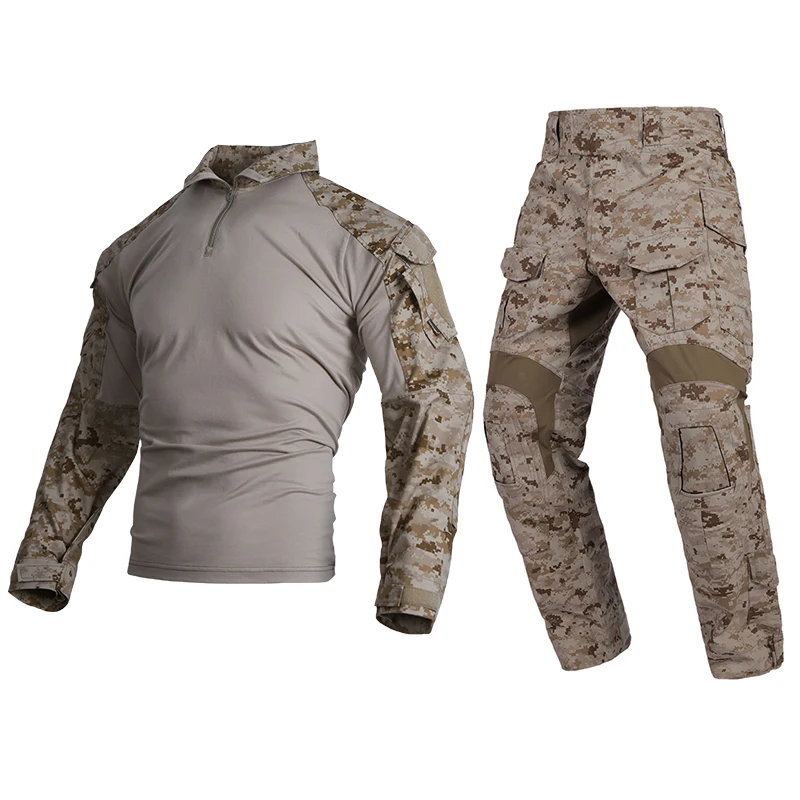 Emersongear E3 Combat Uniform Sets 2017 Mens Tactical Camouflage Suits Outdoor Hunting Shirt Pants Tops Duty Cargo Trouser AOR1
