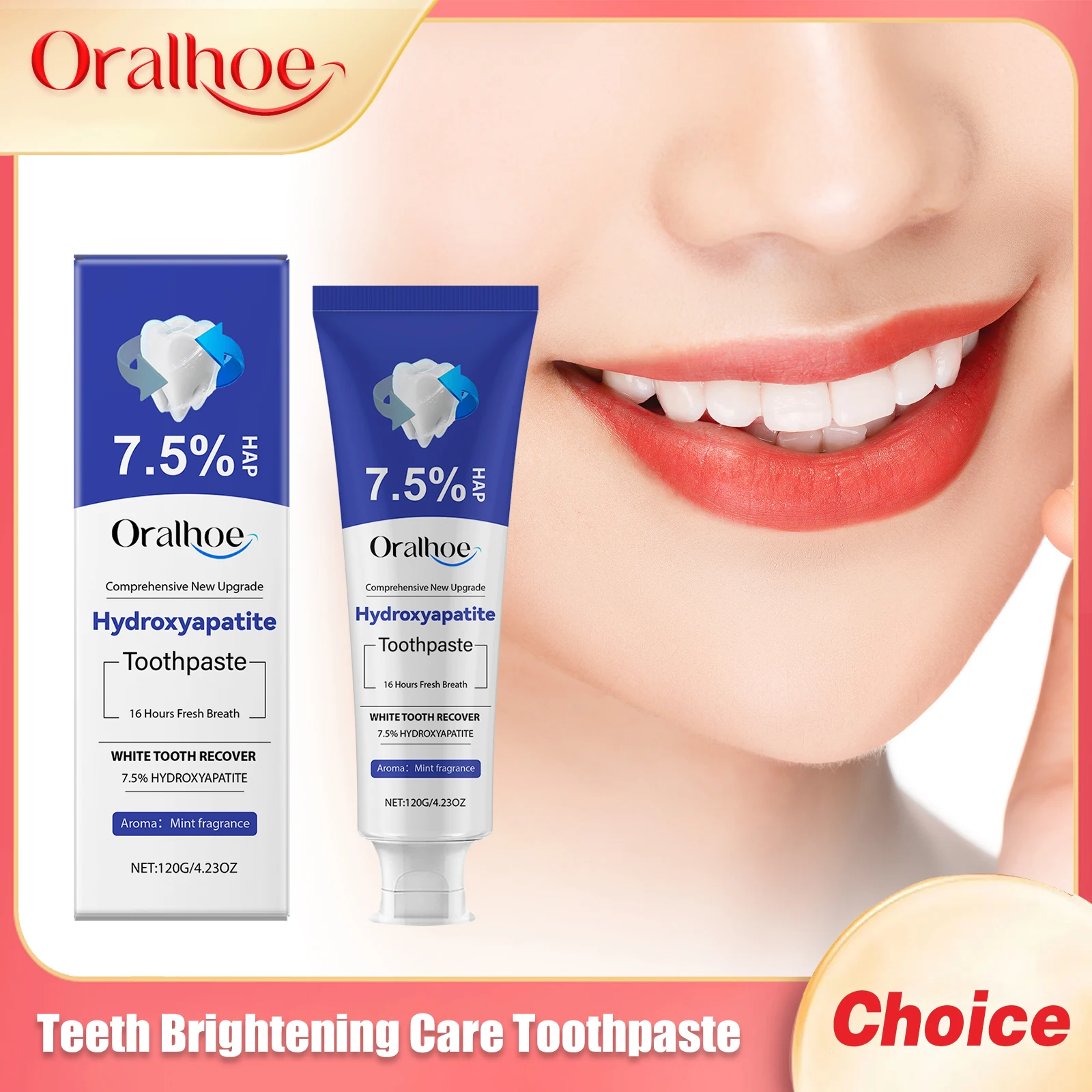 

Oralhoe Teeth W-Hitening Toothpaste Freshing Breath Remove Stains Nourish Gum Cares Deeply Cleaning Teeth Brightening Toothpaste