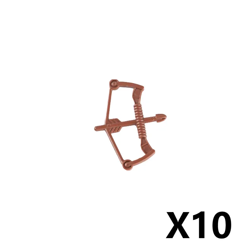 MOC Mittelalterliche Militärwaffen Bausteine Teile Burg Ritter Soldat Schwert Bogen Armbrust Helm Speer Modell Ziegel Junge Spielzeug