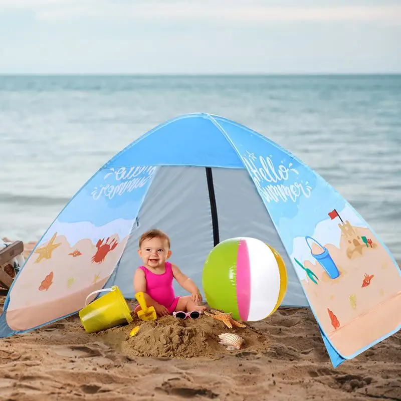 

Beach Tent Sun Shelter UV Protection Tent Portable Sunshade Canopy UPF 50 DOutdoor Family Sun Shelter For Beach