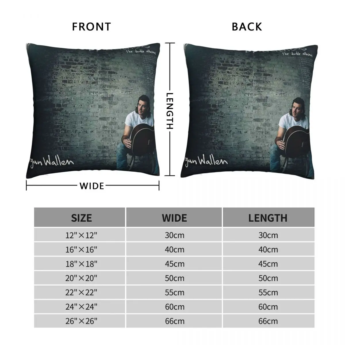 Morgan Wallen Dangerous Square Pillowcase Polyester Linen Velvet Creative Zip Decor Pillow Case Bed Cushion Cover Wholesale