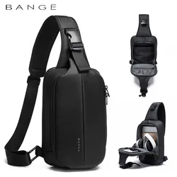 BANGE Shoulder Bags Male  USB Charging Crossbody Bags Men Anti Theft Chest Bag School Summer Short Trip Messengers Bag