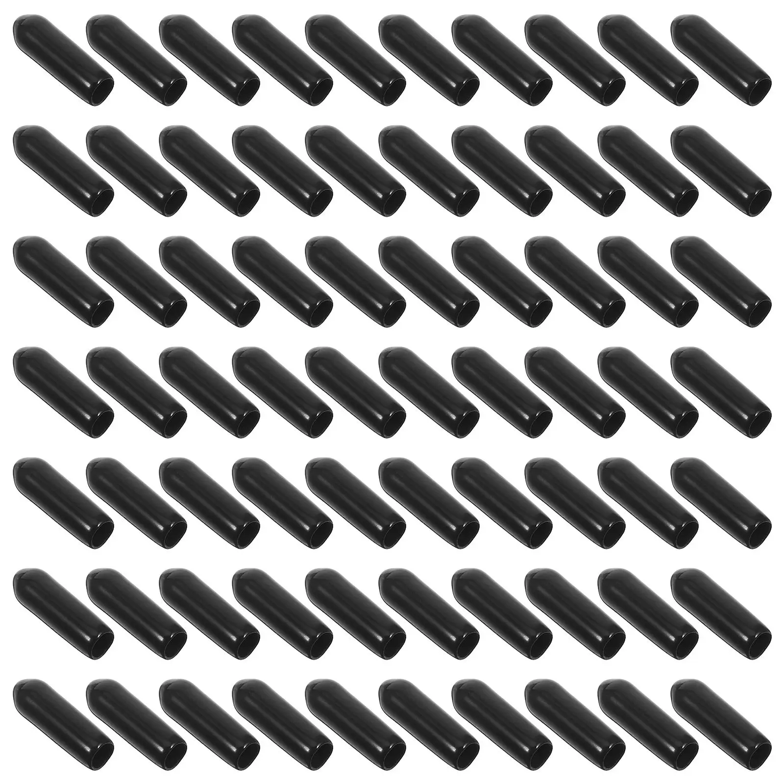 250Pcs Black PVC Pegboard Hook End Caps 4Mm Inner Diameter Insulation Safety Covers for Rack Hooks Home Office Use