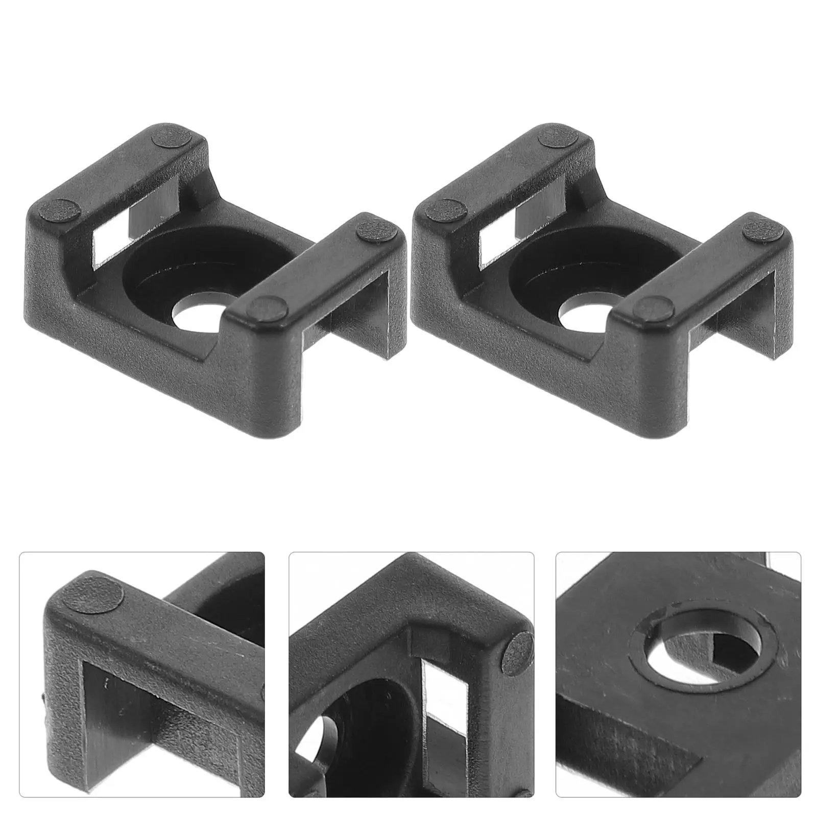 500 pcs Cable Tie Adhesive Mounts Holders Self Wire Fixing Halloween Christmas New Year Cable Holders Clip Cable Manager Clip