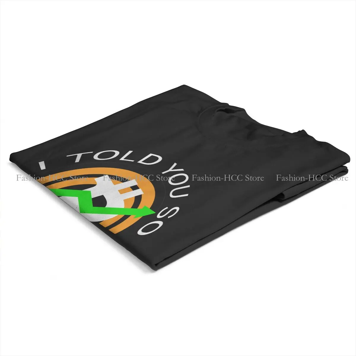 Camisetas de poliéster I tell You So Bitcoin para hombre, camiseta personalizada con flecha, ropa Hipster