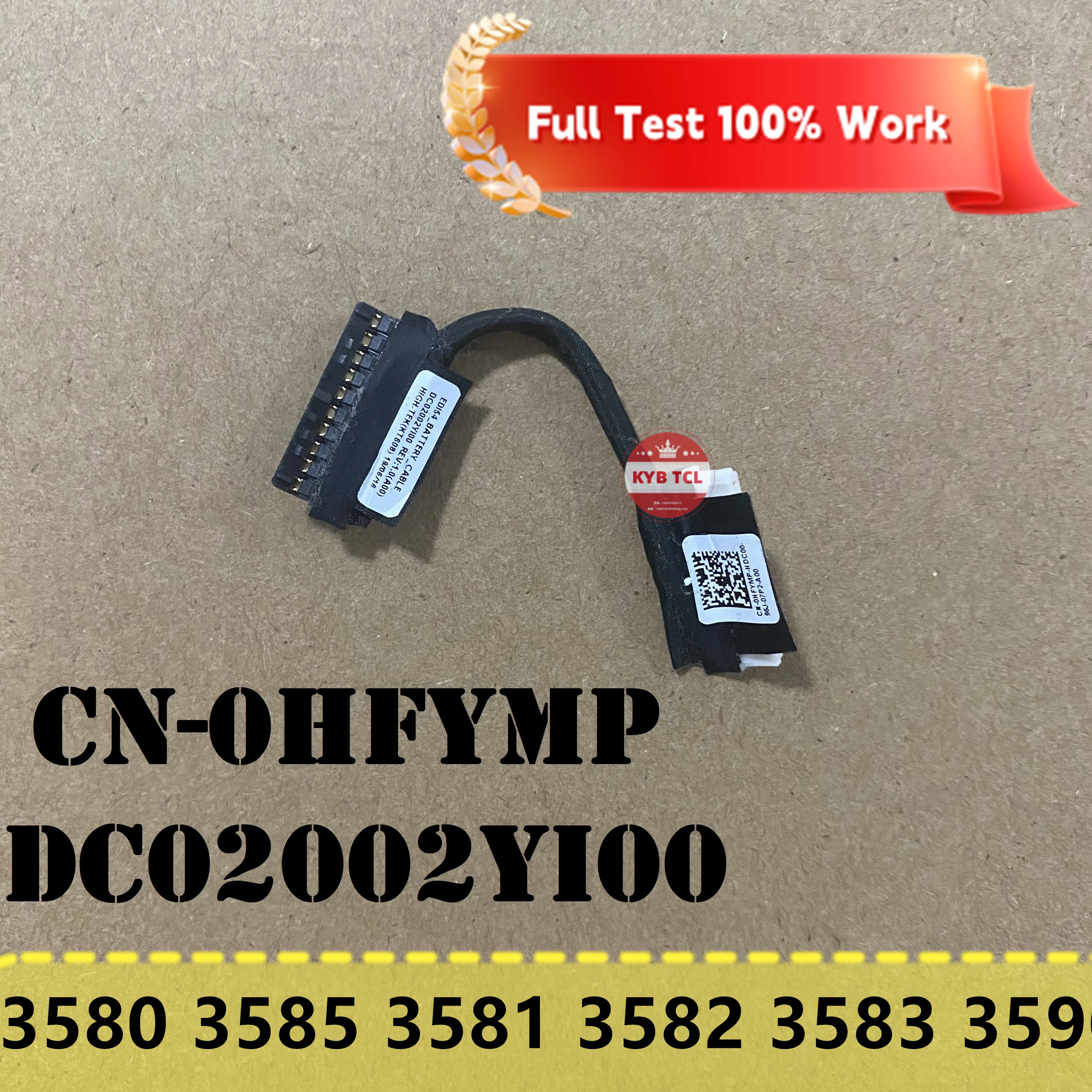 For Dell Inspiron 15 3580 3585 3581 3582 3583 3590 Laptop Laptop Battery Cable CN-0HFYMP DC02002YI00 0HFYMP HFYMP