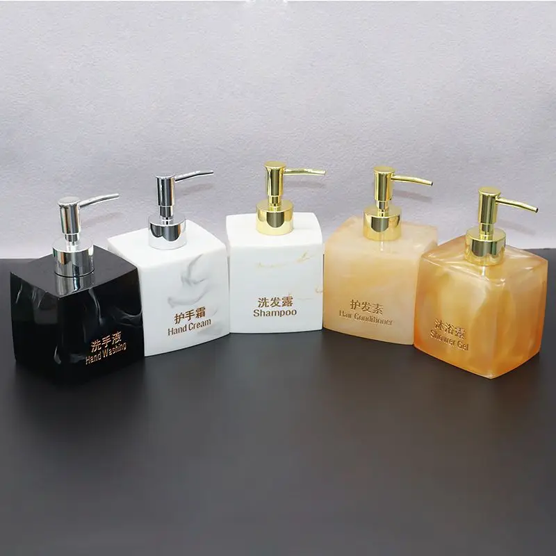 European Hotel Bathroom Hand Sanitizer Bottle Shampoo Shower Gel Dispensing Bottle Press-on Soap Dispenser Bathroom Accessories