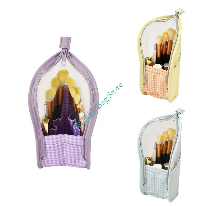 Waterproof Makeup Brush Holder Bag Portable TPU Cosmetic For Eyebrow Brushes And Pens Travel