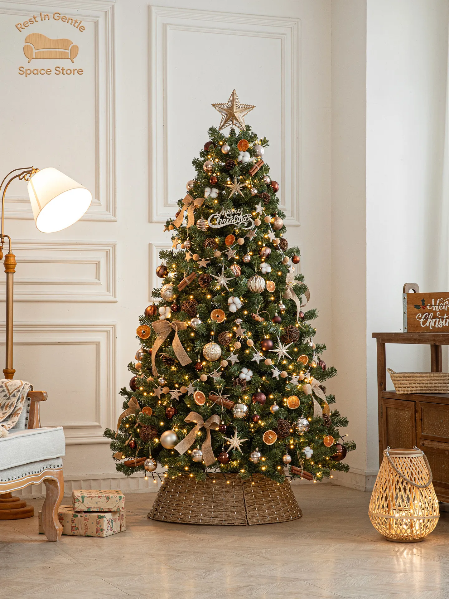 Christmas tree new advanced sense simulation encryption high-end DIY accessories bag Christmas home decoration ornament
