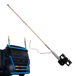 Metal Rear Bumper with LED Light RGB Flash Lights 12-24V Dustproof Pilot Light Wear-Resistant Streamer Lamp Commuting Travel