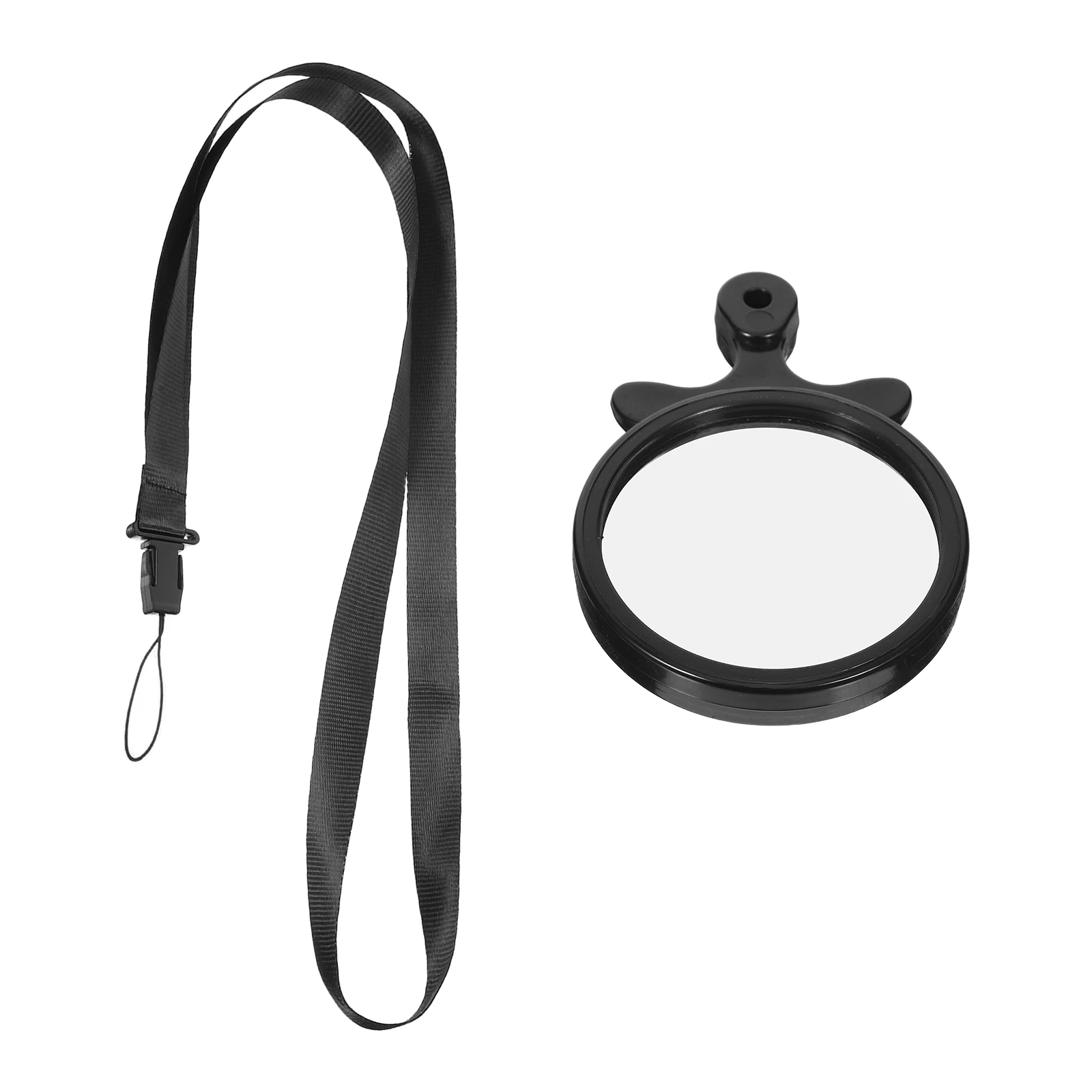 

Portable Mini Magnifier Handheld Reading Glass with Long Lanyard for Jade Gemstone Inspection Outdoor Archaeology Dual Lens
