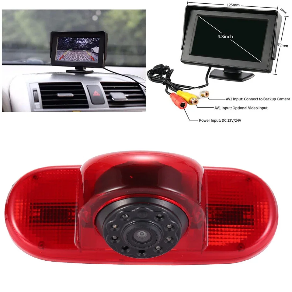 4.3 Inch Monitor+Car rear view camera for Opel Vivaro / life/Combo / Vauxhall /Renault Trafic/Fiat Talento