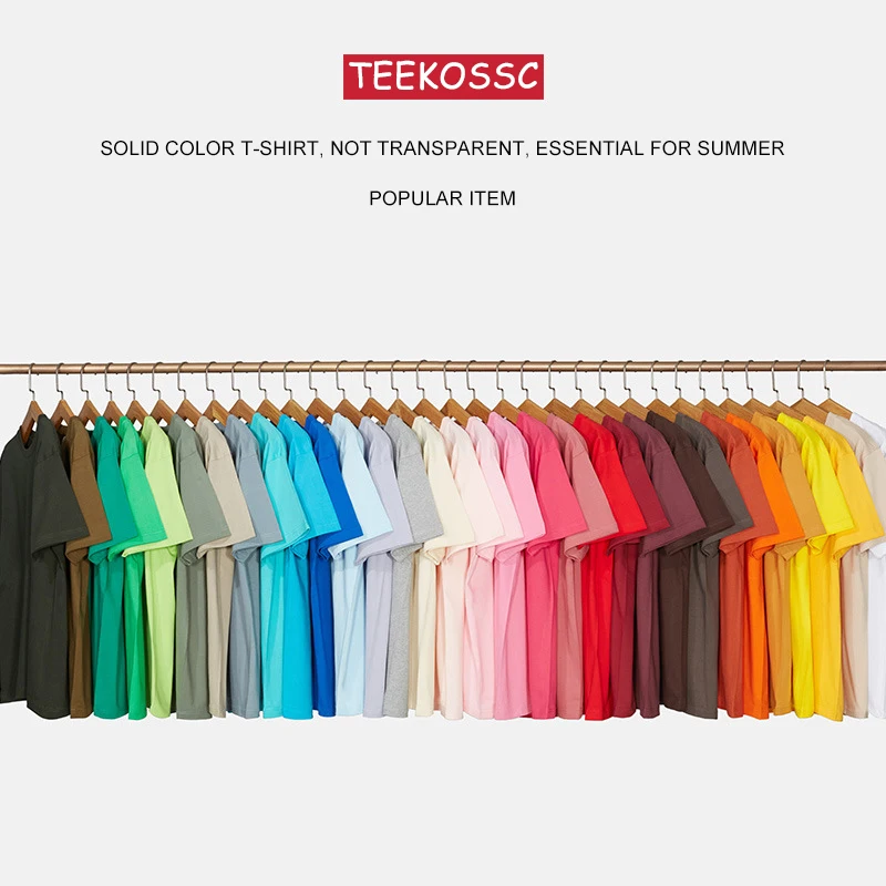 

Loose Cotton Solid Tshirts Men Woman Short Sleeve Fashion Brand Trend Couple Clothing Tees Customized Candy Color Summer Tops