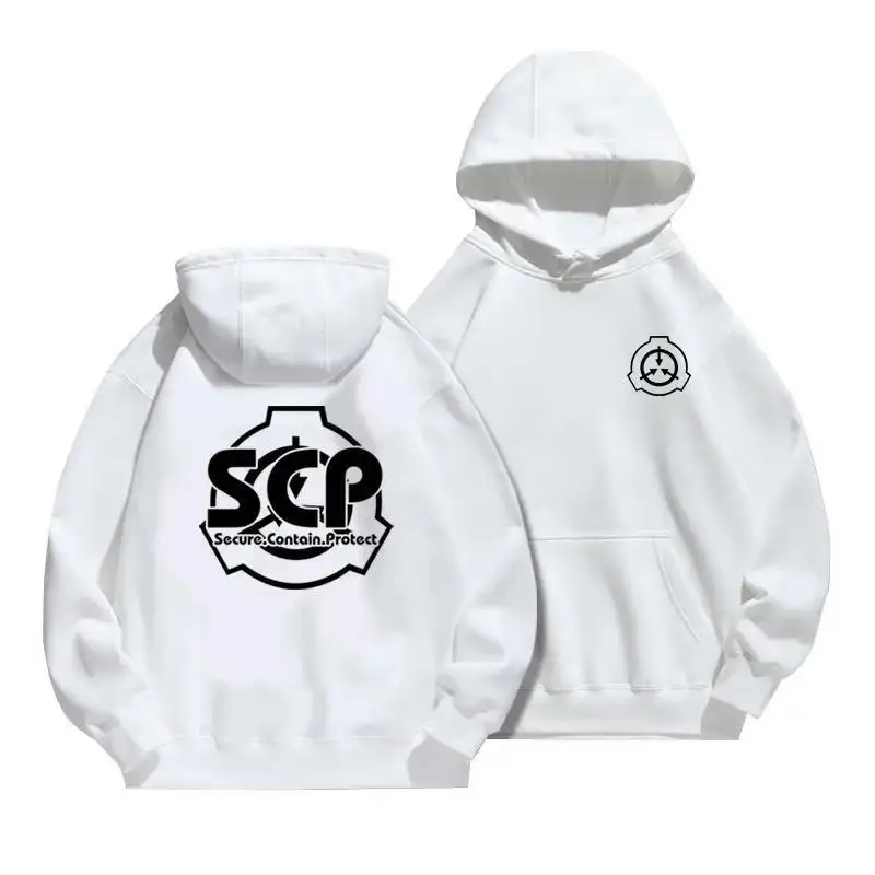 SCP Foundation Supernatural Horror Shelter Contingent Peripheral Men's and Women's Fleece Cotton Sweater Hooded Jacket Clothes